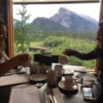 Two people dine at the patio paradise of Banff's Juniper Bistro